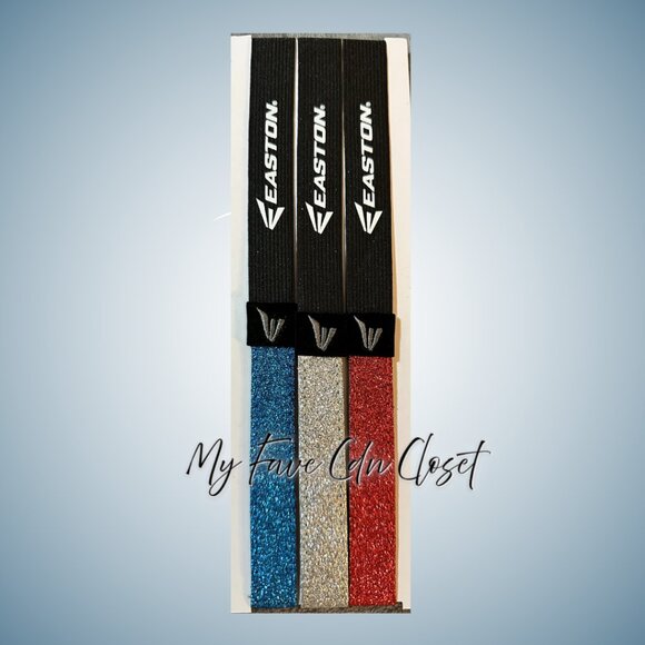 NEW*** Easton GLITTER Elastic Hair Headbands (Set of 3) - Picture 1 of 3